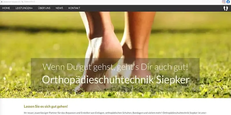 Webseite orthopaedieschuhtechnik-siepker.de