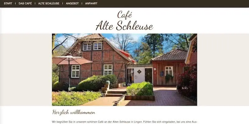 Webseite cafe-alte-schleuse.de